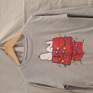 Snoopy Christmas pajama top / sweatshirt women's medium